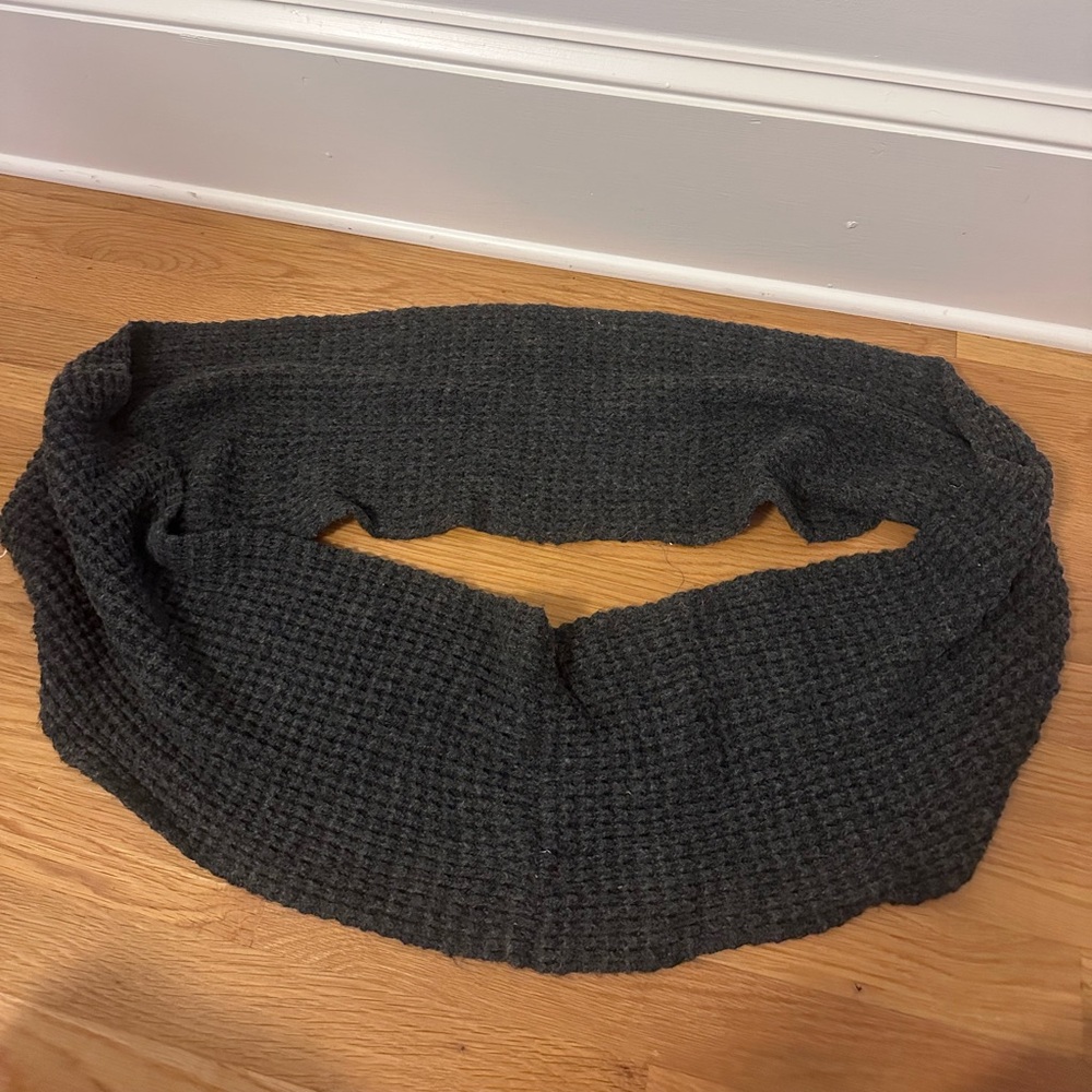 Charcoal Knit Infinity Scarf